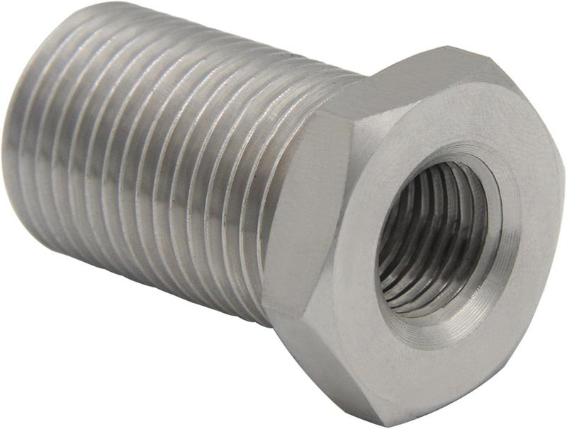Fitvell Stainless Steel Bulkhead Fitting 1/8" NPT Female Bulked Coupler Thru-Bulk Tank Fitting Connector 1-1/2" Length (Pack of 2) - Image 4